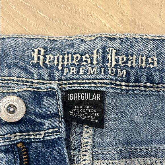 Request Straight Cut Boys Jeans, Size 16 - Picture 2 of 4